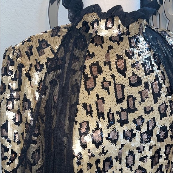 Custom Made Leopard Long Dress Size 10-12 - Picture 3 of 4
